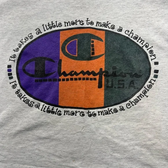 Champion vintage 1990s Gray Graphic T-Shirt for Men - Picture 2 of 8